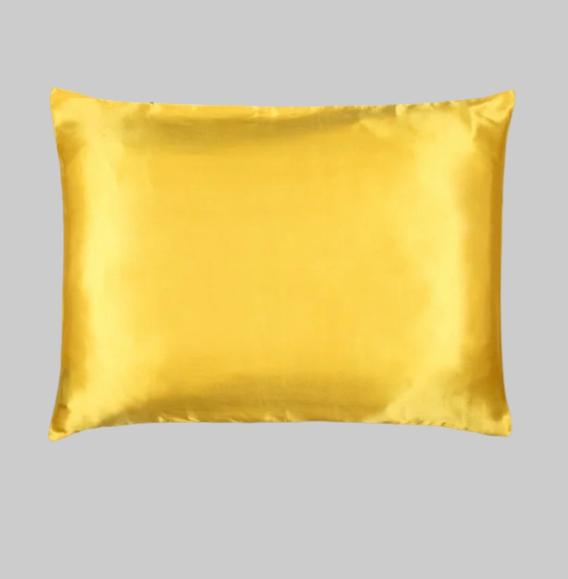 silky pillowcase in. sunshine yellow