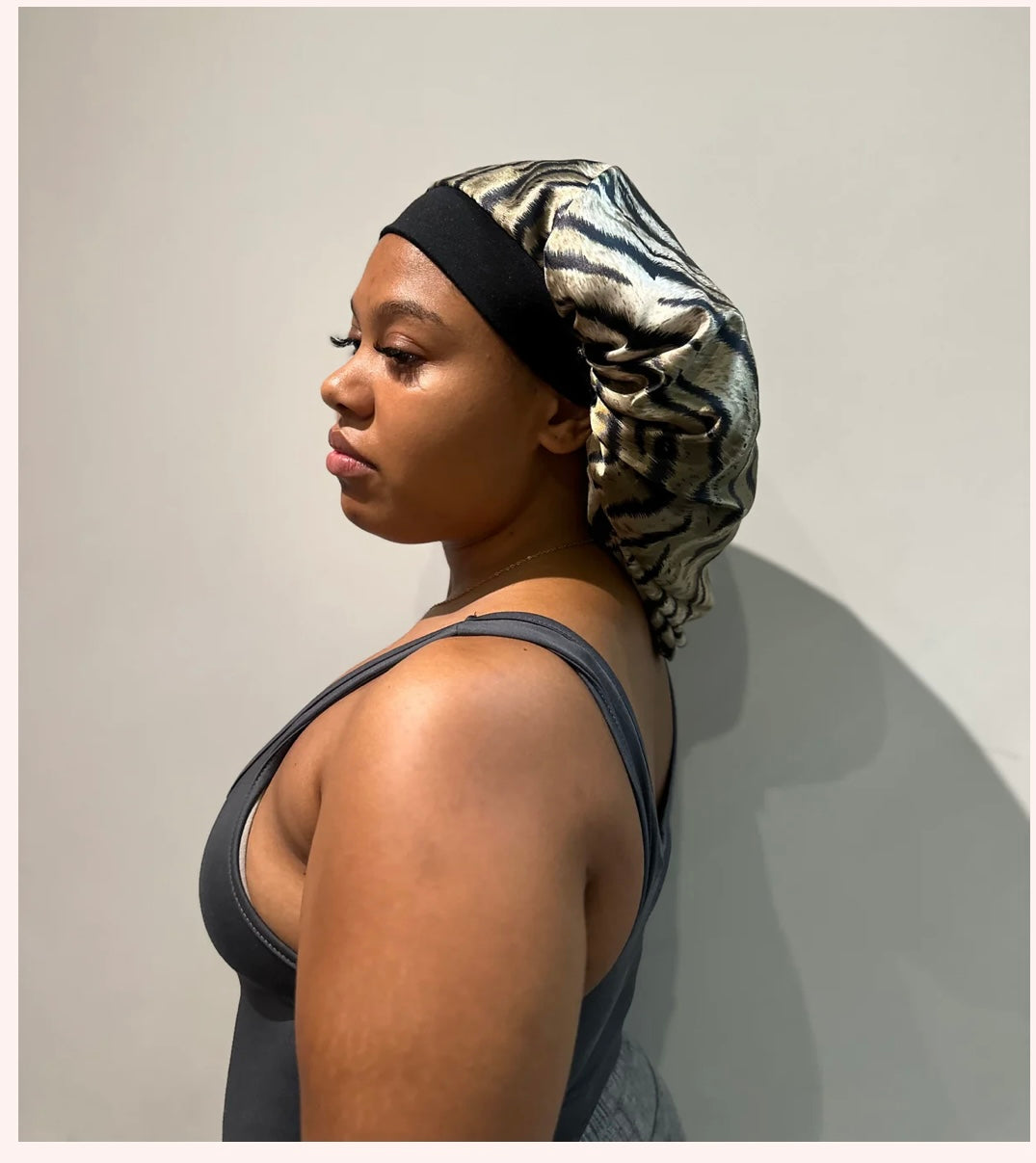 The proud mimi bonnet in tiger print