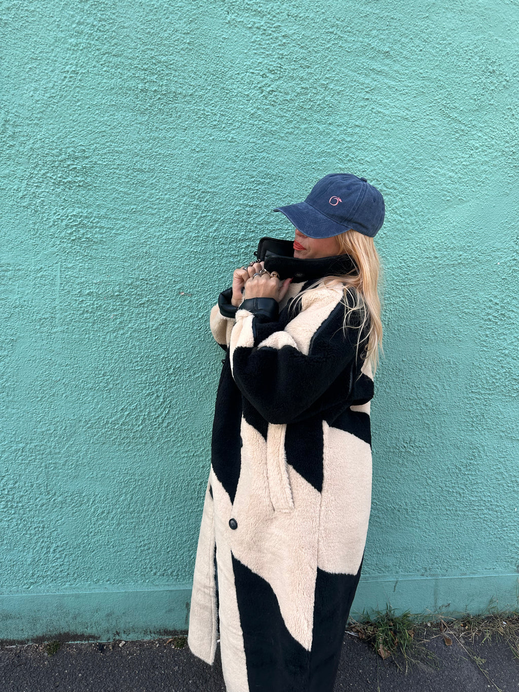 silky lined baseball cap in midnight black