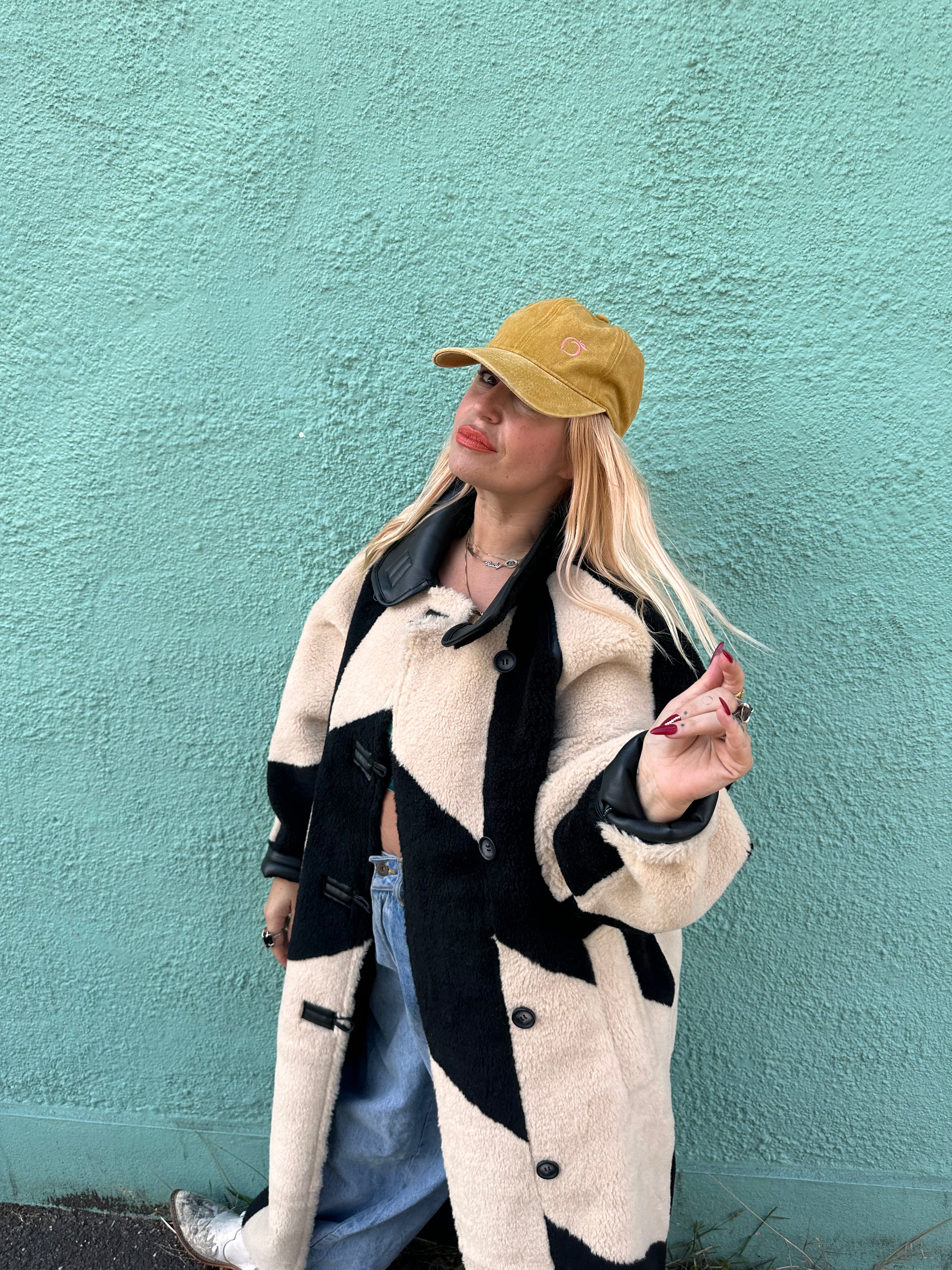 Silky Lined Baseball Cap in mustard