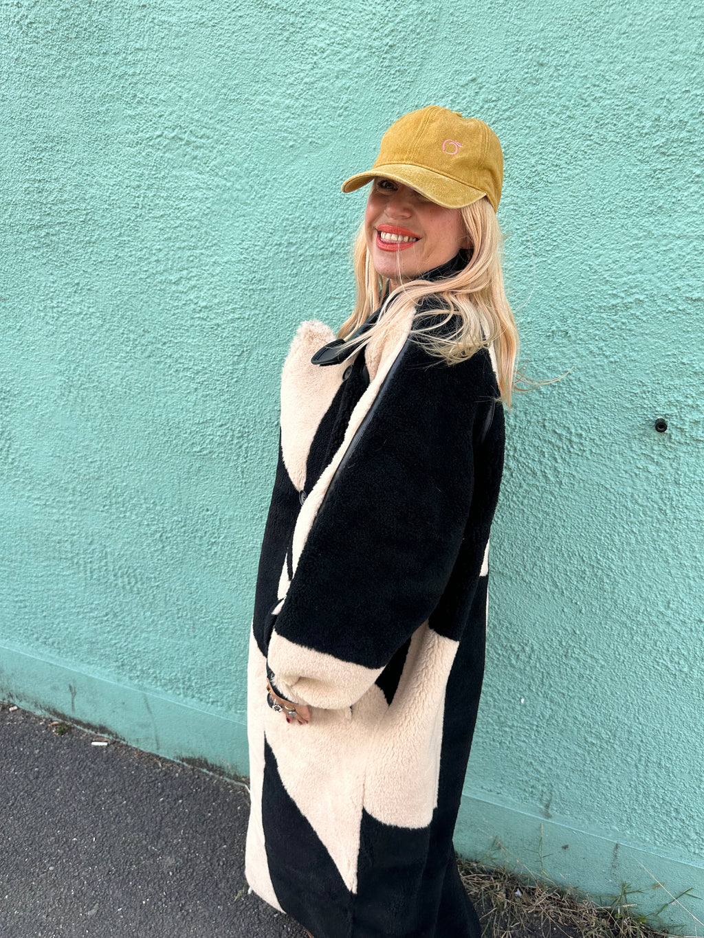 Silky Lined Baseball Cap in mustard