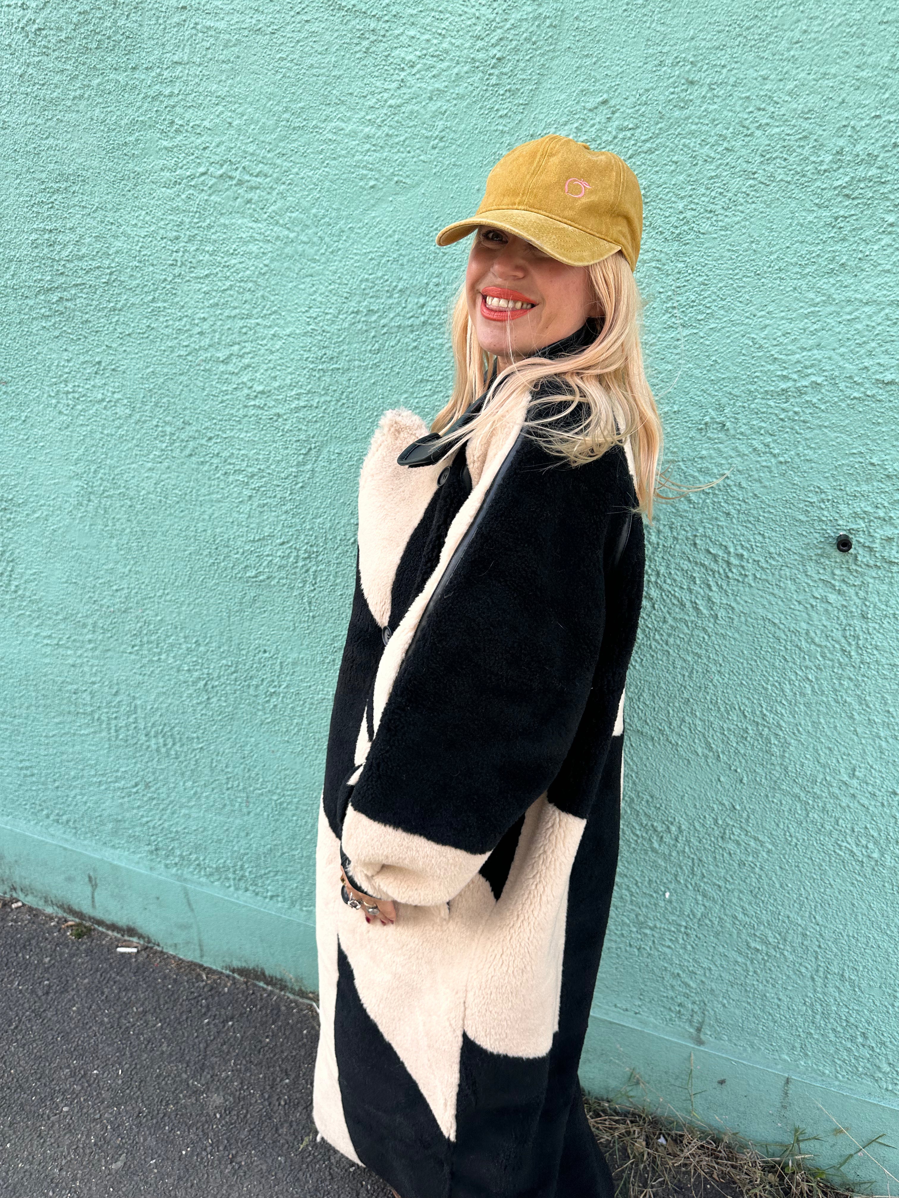 Silky Lined Baseball Cap in mustard