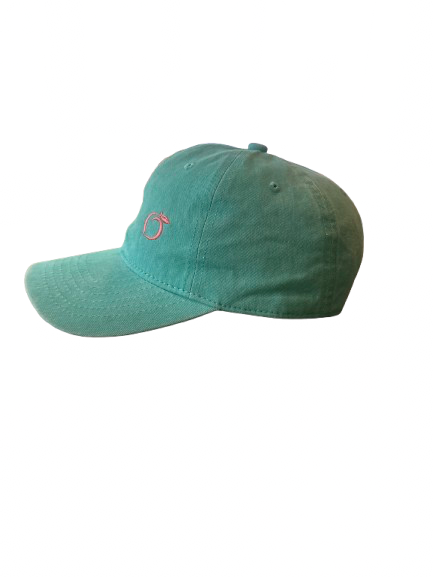 silky lined baseball cap in turquoise
